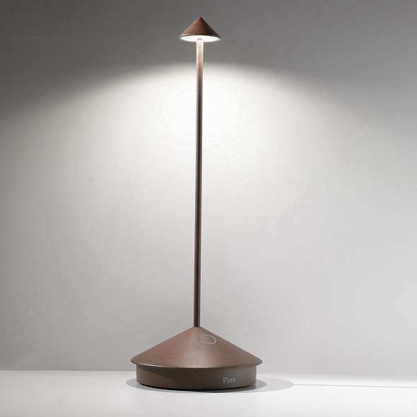 Лампа настольная Zafferano Pina Pro 29 см, красно-оранжевая