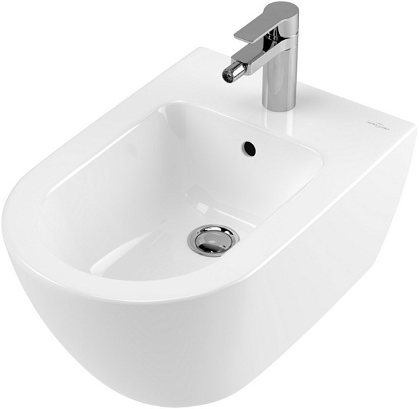 Биде подвесное Villeroy & Boch Subway 2:0 57х38, CeramicPlus, 540000R1