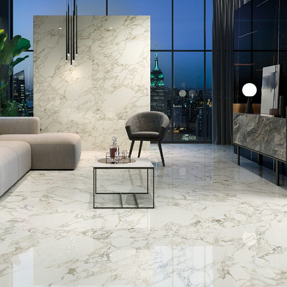Керамогранит Italon Charme Deluxe 60х120 Cerato, Arabescato White, 8 мм