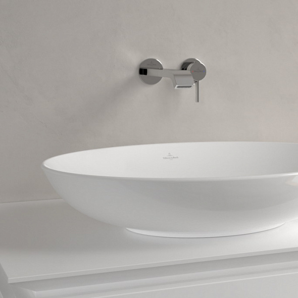 Раковина накладная Villeroy & Boch Loop & Friends 62х42, CeramicPlus, 4A4801R1, из TitanCeram, белая