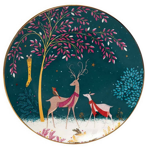 Тарелка салатная "Олень и зарянка" Woodland Tales 20 см