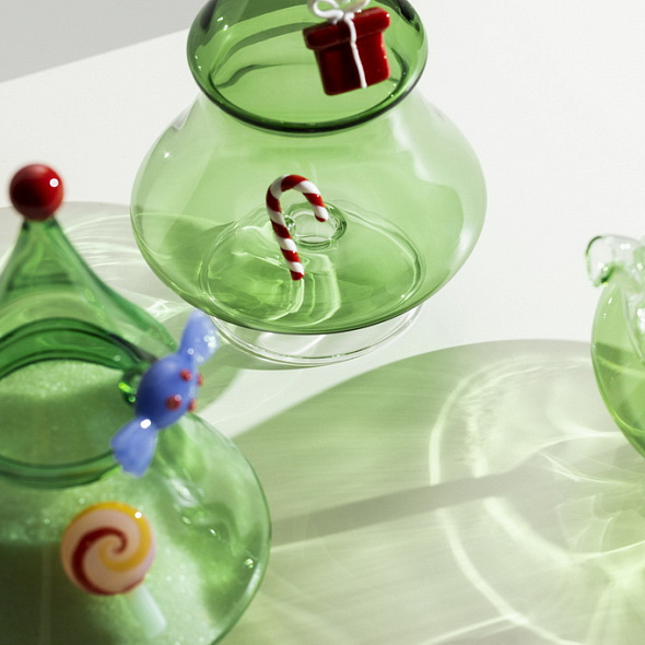 Блюдо на ножке "Рождественская ель" Schiaccianoci 19х14 см