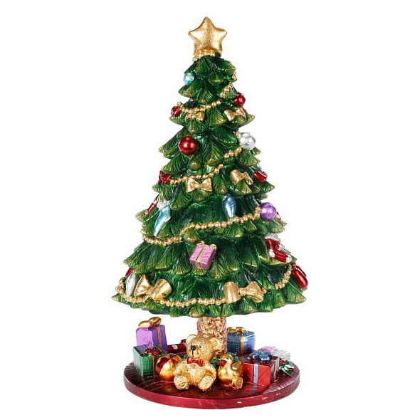 Шкатулка музыкальная "Елка на ножке" 22,5 см