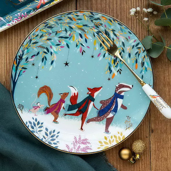 Набор тарелок салатных Woodland Tales 20 см, 4 шт