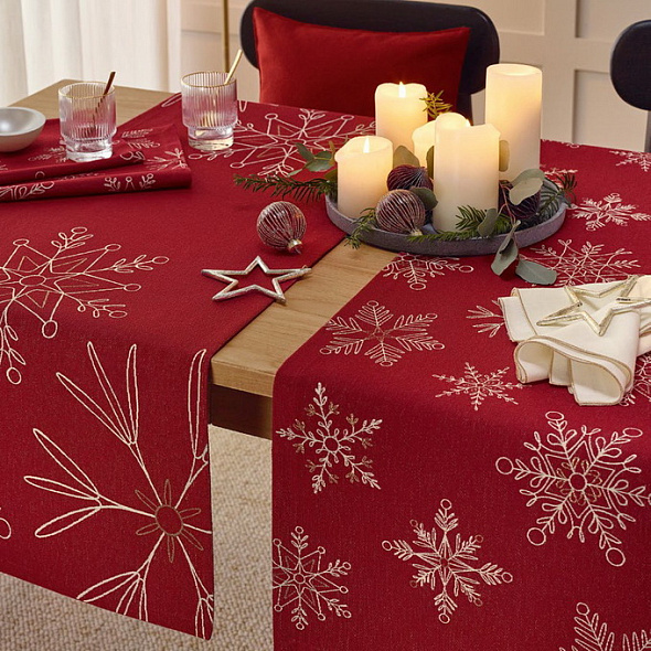 Скатерть-дорожка Blizzard 50х138 см, красная