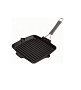Сковорода-гриль квадратная с силиконовой ручкой Grills 24х24 см, черная