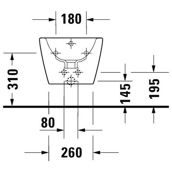 Биде подвесное Duravit D-Neo 54х37 2294150000