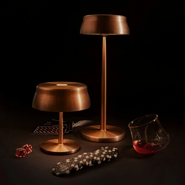 Лампа настольная Zafferano Sister Light Mini 17 см, медная