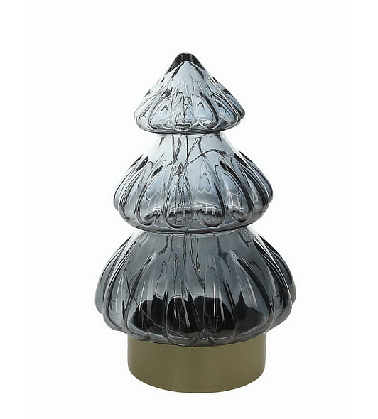 Фигурка с подсветкой "Елка" 19 см, цвет серый