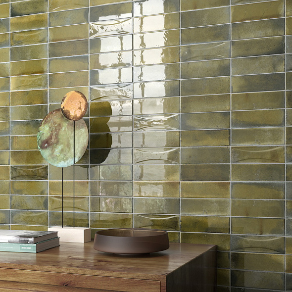 Плитка керамическая Equipe Hanoi 6,5х20, Arco Wild Olive, 8 мм