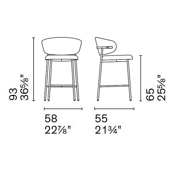 Стул полубарный Calligaris Oleandro, Mud Brown
