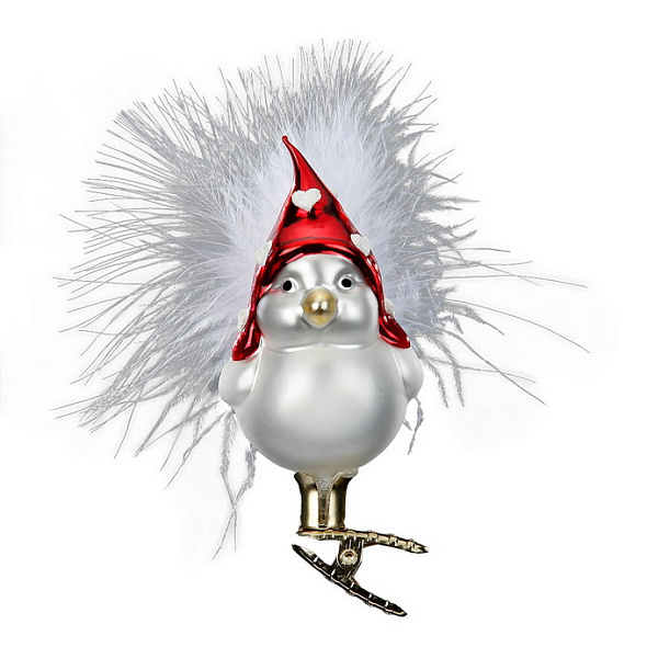 Елочная игрушка на клипсе "Прелестные перышки" 8,5 см