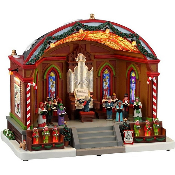 Фигурка музыкальная "Рождество в парковом павильоне" 28х18,2х24,5 см