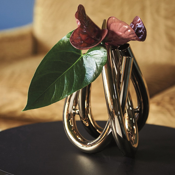 Ваза Triu 22 см, цвет серебро