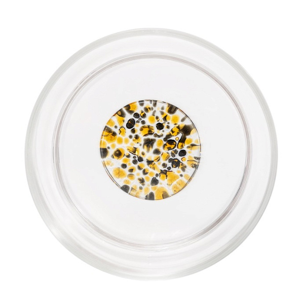 Стакан Teca Terrazzo 350 мл, черный/янтарный