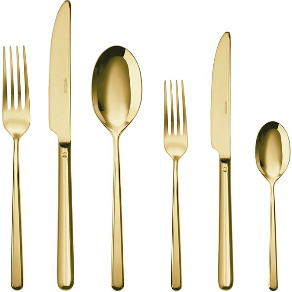 Набор столовых приборов Linear Gold, 36 предметов