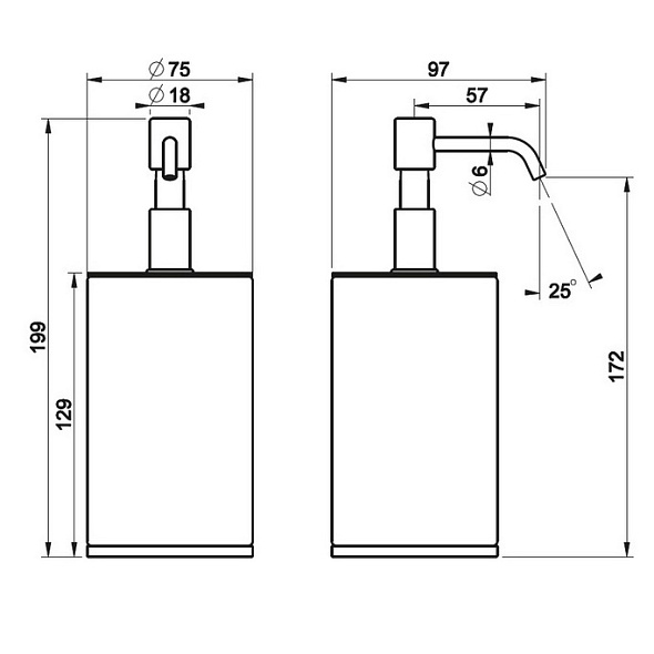 Дозатор для жидкого мыла Gessi Venti20, брашированная латунь PVD