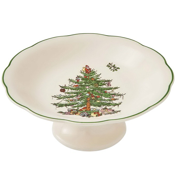 Блюдо для торта на ножке Christmas Tree 18 см