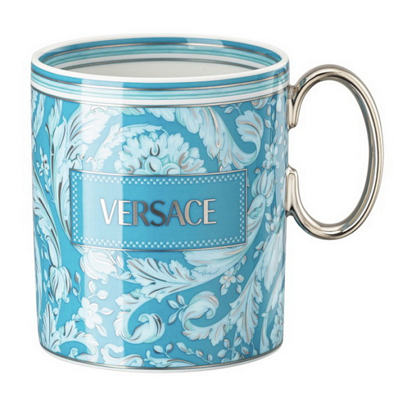 Кружка Versace Barocco Teal 300 мл, голубая
