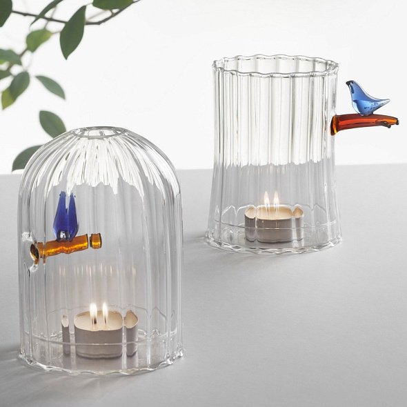 Подсвечник "Синяя птица" Birds 12 см