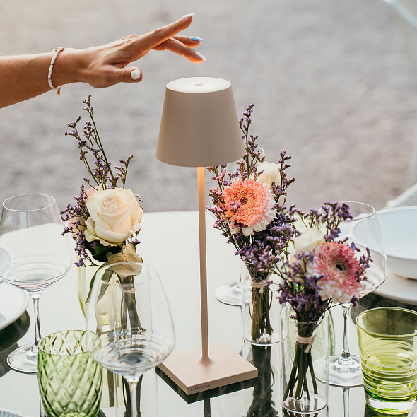 Лампа настольная Zafferano Poldina Pro 38 см, песочная