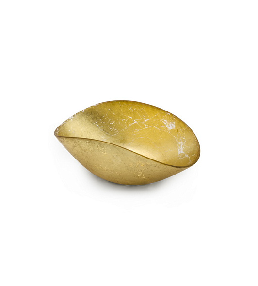 Чаша овальная Gold Leaf 11х19,5 см