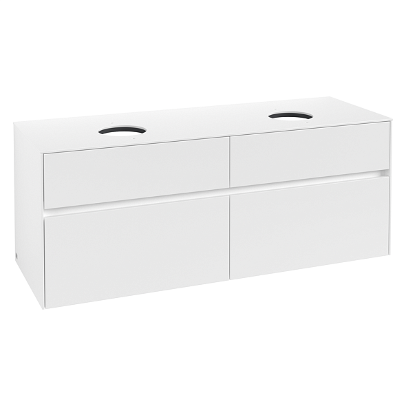 Тумба с раковиной Villeroy & Boch Collaro 140х50, подвесная, белая матовая