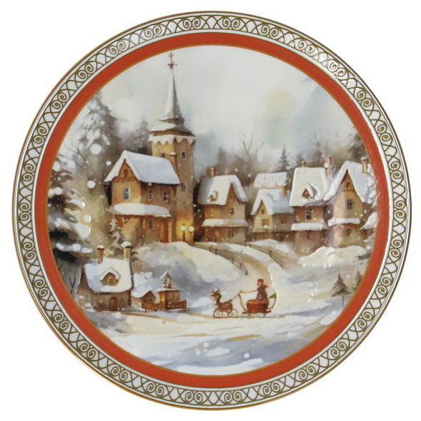 Блюдо для торта "Christmas Village" 31 см