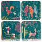 Набор подставок под кружку Woodland Tales 10,5х10,5 см, 4 шт