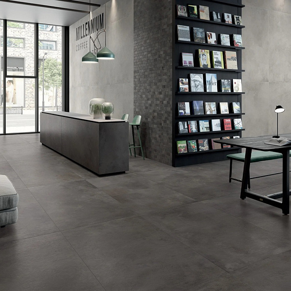 Керамогранит Italon Millennium 80х80 Naturale, Black, 9 мм