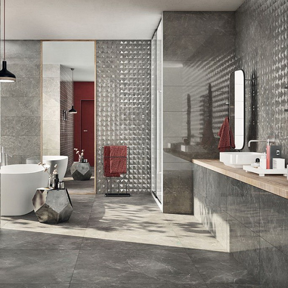 Керамогранит Panaria Ceramica Zero.3 Trilogy 100х100, Grey, 5,5 мм