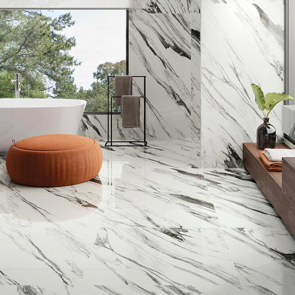 Керамогранит Italon Charme Deluxe 120х278 Lux, Statuario Fantastico, 6 мм