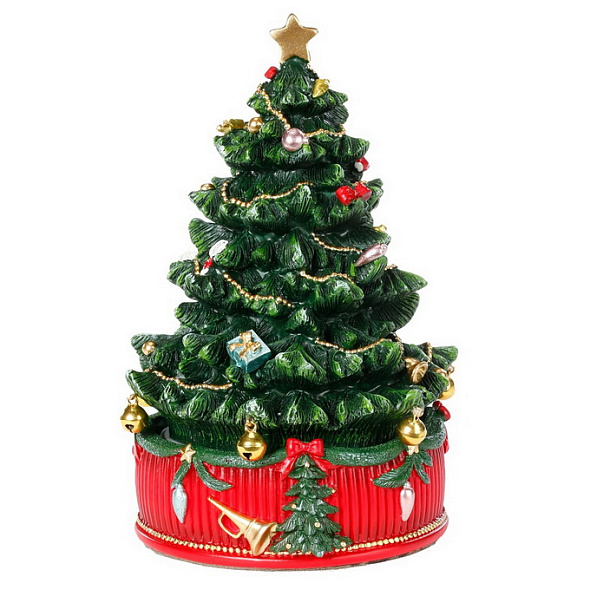 Шкатулка музыкальная "Елка" 17,5 см