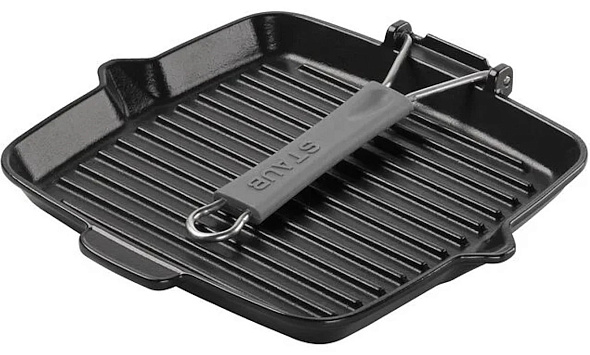 Сковорода-гриль квадратная с силиконовой ручкой Grills 24х24 см, черная