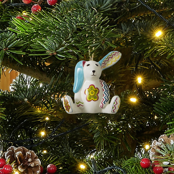 Елочная игрушка "Кролик" Christmas Kit Kemp 8,6 см