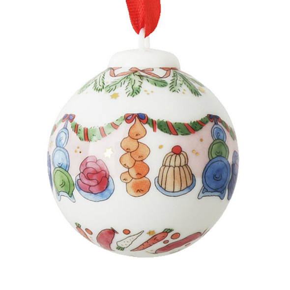 Елочный шар Hutschenreuther Christmas feast "Приготовление к Рождеству" 5 см