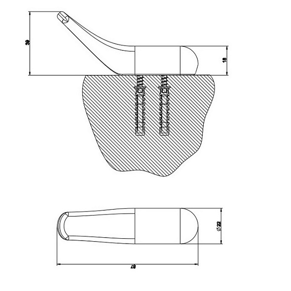Крючок Gessi Goccia 38121.031, хром
