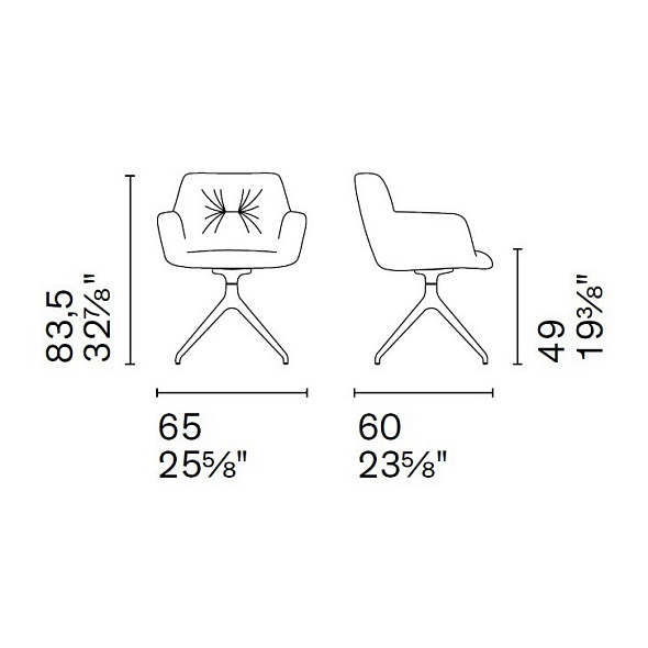 Стул Calligaris Cocoon CS2085, Sand/Hemp