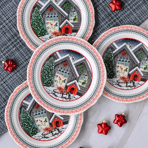 Тарелка салатная Chalet Christmas 22,4 см