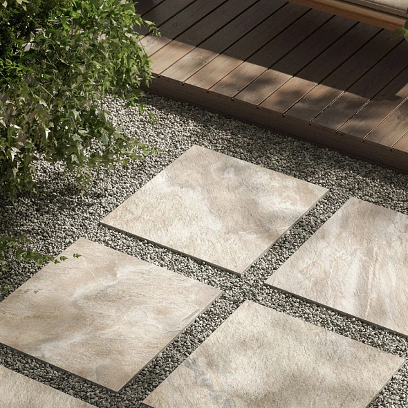 Керамогранит Italon Magnetique X2 60х60 Strutturato, Mineral White, 20 мм