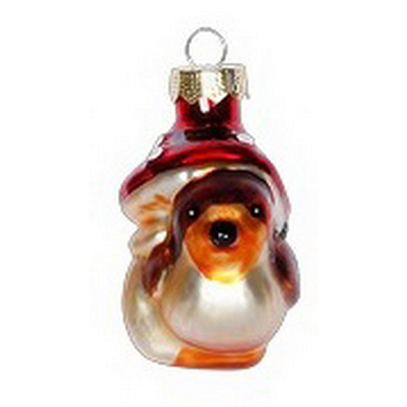 Елочная игрушка "Птица-мухомор"