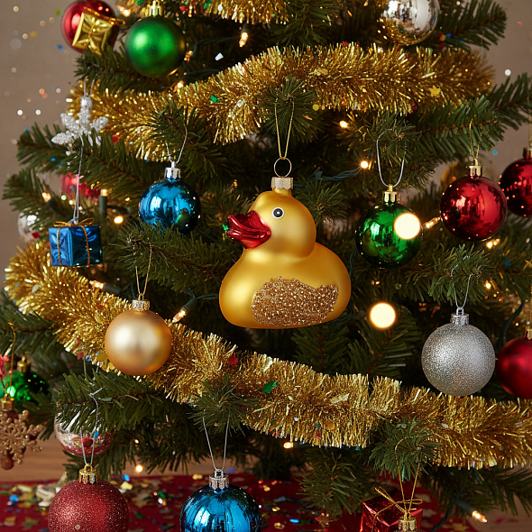 Елочная игрушка "Уточка" 7 cм