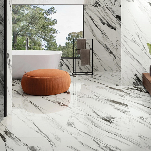 Керамогранит Italon Charme Deluxe 80х80 Naturale, Statuario Fantastico, 9 мм