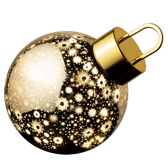 Фигурка "Рождественский шар" 20 см, цвет золото