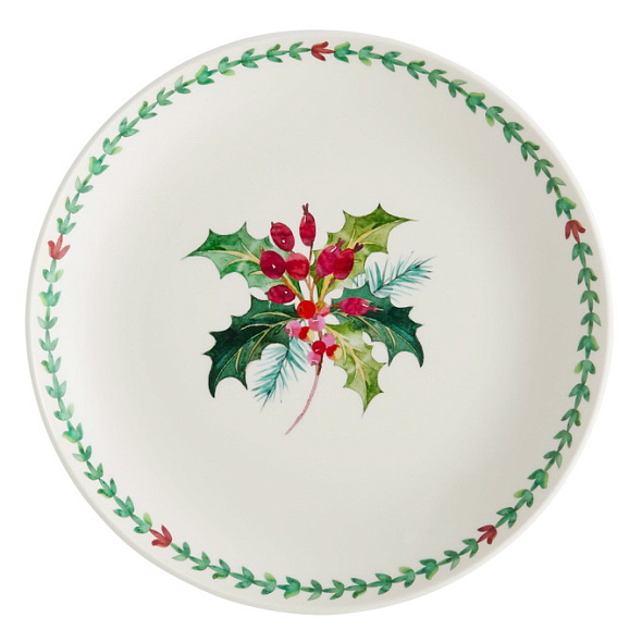 Тарелка салатная Botanic Garden Christmas Holly 22,5 см
