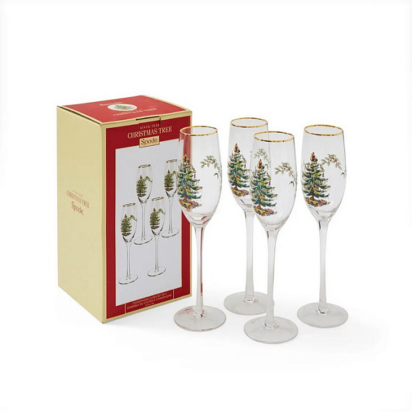 Набор бокалов для шампанского Christmas Tree 250 мл, 4 шт