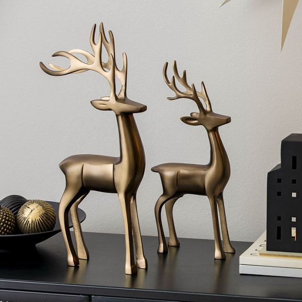 Фигурка Villeroy & Boch Christmas Chic "Олень" 44,5 см, золотая