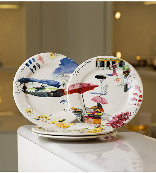 Набор тарелок салатных Route des Indes 22 см, 4 шт