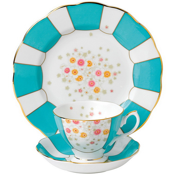 Набор чайный на 1 персону 1930 Mint Deco, 3 предмета