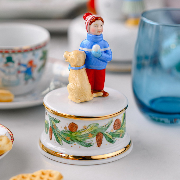 Шкатулка музыкальная Christmas games 12,5 см